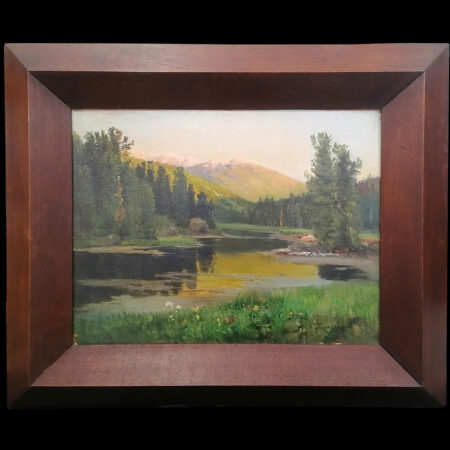 лот №A000436 — Картина "Горное озеро"