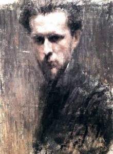 Мстислав Добужинский. Автопортрет, старинная картина. Антикварная живопись 