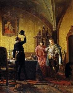 Присяга Лжедмитрия I польскому королю Сизигмунду III на введение в России католицизма