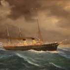 Императорская яхта "Штандарт", старинная картина
